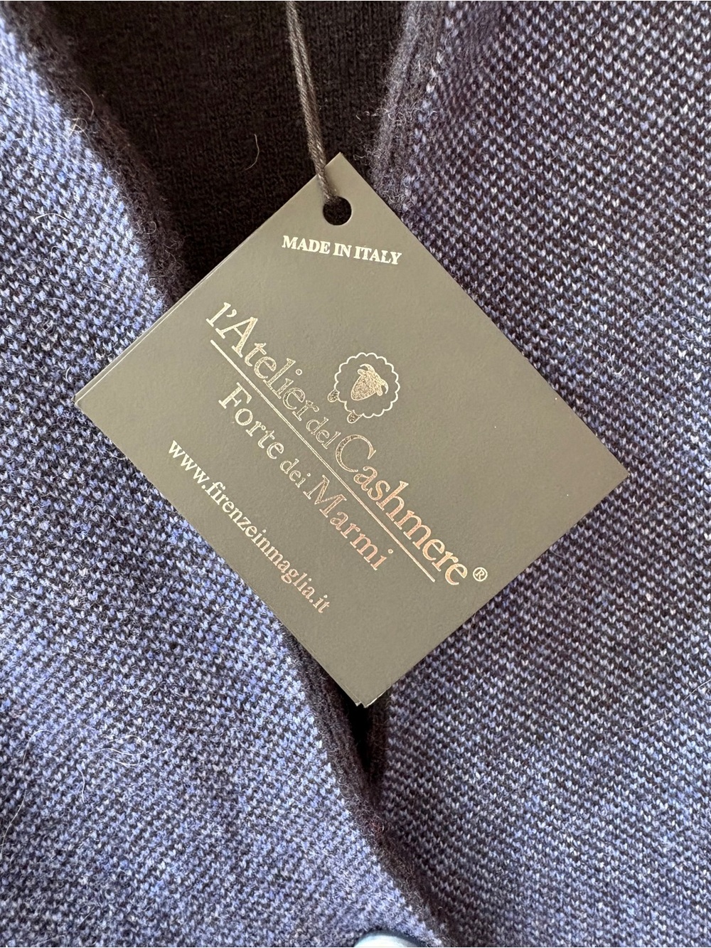 NWT Made in Italy Wool blend Navy Cardigan - Picture 4 of 10